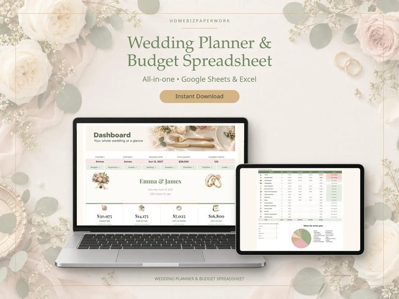 Wedding Planner & Budget Tracker — Wedding planner overview